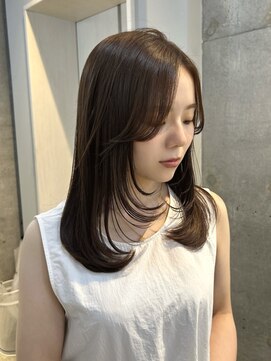 オルセン(OLSEN) ベージュカラー/ブラウンベージュ/レイヤーカット