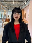 顔回りレイヤーラフウェーブパーマブルーアッシュグレージュ
