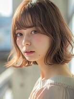 レヴ 草加店(LEV.)&nbsp;イメチェンホワイトブロンド美髪ワイドバング外ハネボブ