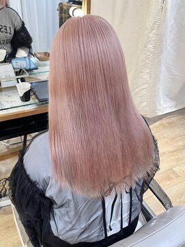 テトラ バイ ネオリーブ 横浜西口店(tetra by neolive) ハイトーン　ペールピンク　ケアブリーチ　切りっぱなし横浜★