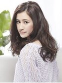 暗髪ロングヘア