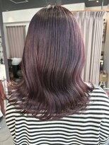ルチア ヘア ステラ 京都店(Lucia hair stella)&nbsp;ミディアムレイヤー顔周りボルドーワインレッド韓国京都河原町