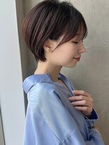 アフロート トウキョウ(AFLOAT TOKYO)&nbsp;前下がりひし形ショートボブ30代40代50代くびれヘア丸顔面長銀座