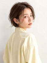 ミロア 薬院(miroa) ショートカット ダークブラウン 20代 顔周りレイヤー