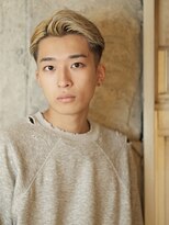 ダグラスヘアー スリーエンズ 岐阜 各務原(Douglas hair Three Ends) 【バーバースタイル】7:3分け金髪フェードカット