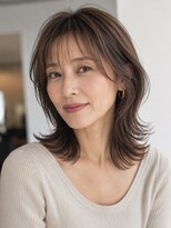 ハーツ 青山表参道店(Heart's) 白髪ぼかし脱白髪染め似合わせレイヤーカット40代50代60代