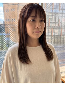 零秒女髪 千里丘店 上品で艶やかな髪質改善ロングスタイル艶髪美髪髪質改善カラー