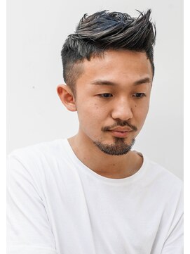 メリケンバーバーショップ コウベ(MERICAN BARBERSHOP KOBE) 無造作ツーブロックネープレスアップバング