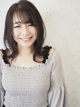 ヘアーデザイン アンジェロ インアルト(Hair Design Angelo In alto) 大人の黒髪外ハネセミディ