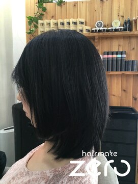 ヘアメイクゼロ 坂戸駅前店(hairmake zero) ナチュラルブラックグレイカラー