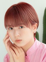 ハク アトリエ(HaKU atelier)&nbsp;小顔耳かけマニッシュショートピンクベージュセシルカット