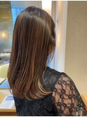 極細ハイライト ベージュカラー