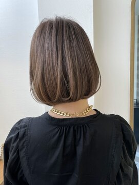 ロンドネートゥル 新潟(Lond naitre) 【Lond natire Naomi】ペールベージュの丸みボブ