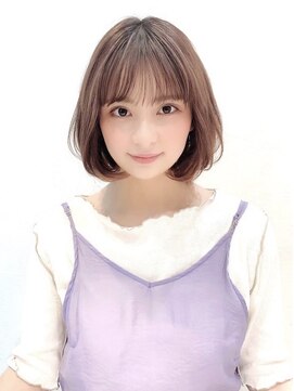 ジュネス 銀座(JYUNESU) ボブウルフ外国人風カラーオリーブグレージュ透明感20代30代40代