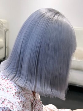 ベレーザ 渋谷(BELEZA) 4301ニュアンスカラーブルーシルバーハイトーンカラーボブ