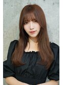 韓国くびれヘア×ココアブラウン【韓国ヘア/ワンホンヘア】