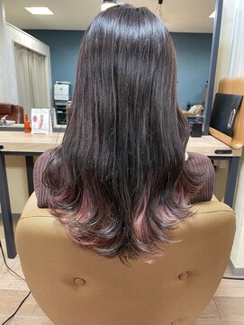 ミュー 天満橋(MEU) ダークグレージュ×くすみピンクのアンブレラカラー