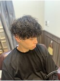 波巻きパーマ/2ブロ/<理容室>【メンズ/上野/床屋】