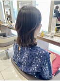 バッサリカット外はねミディアム