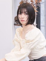 エムスラッシュ 新百合ヶ丘(M.SLASH)&nbsp;黒髪/アースカラー/小顔/前下がり/ぱっつんボブ/新百合ヶ丘