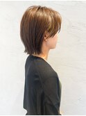 顔まわりレイヤーボブ