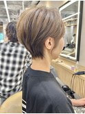 浦和ショートヘアショートカット白髪ぼかし白髪染めボブ40代50代