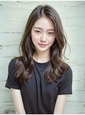 大人ガーリー ヘルシースタイル  くびれヘア 前髪無し 艶感