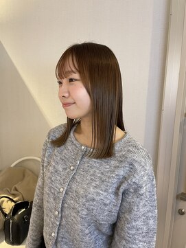 アム(amu) ミディアムレイヤー/ミディアムヘア/髪質改善ストレート