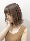 レイヤーボブ×ヘーゼルベージュ
