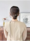 結婚式ヘア卒業式ヘアアレンジタイトヘアタイトシニヨン20代30代