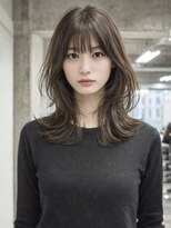 ノラ シブヤ(NORA)&nbsp;ハッシュカットミディアムレイヤーウルフボブ顔まわりレイヤー