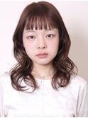 似合わせカット大人ガーリーミディアムレイヤーカット0203