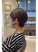 コンパクトショート×グレージュカラー×美髪ケア