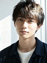 エイチ メンズ(H) センター分けニュアンスパーマツイストスパイラルパーママレット