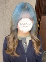 サラジュ 仁川店(SARAJU) 【ブリーチ特化】今田担当 ブリーチありデザイン×水色/ベージュ