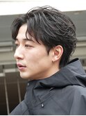 銀座シャドウパーマニュアンスパーマツーブロックメンズパーマ