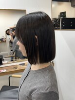 ファーストステップ 表参道(FIRST STEP)&nbsp;韓国風ミニボブタンバルモリ切りっぱなしボブ前髪あり小顔ボブ