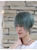 ハイトーンブルーアッシュストレートレイヤー