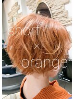ヘアメイク マルナ 大通店(HAIR MAKE MALUNA) 【MALUNA 神】short × orange