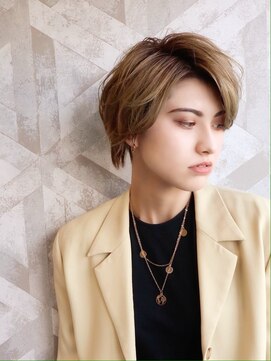 オーキッドバイヘアー(OrchiD.byhair) ハンサムショート/ミルクティーベージュ/マニッシュ/ハイトーン