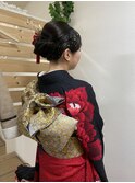 成人式着付けとヘアセット【卒業式袴/立川/ヘアアレンジ/立川】