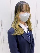 アース コアフュールボーテ 上田店(EARTH coiffure beaute)&nbsp;イエローアンブレラカラーインナーカラーケアブリーチ