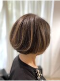 大人可愛いパープルブラックネイビーグレーマチルダボブ代官山