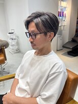 ネイロ 錦糸町(NeiRo)&nbsp;ハイライトマッシュパーマウルフアッシュブラックmen'shair