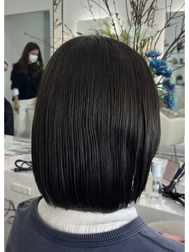 アオ 甲府本店(AO) 《AO hair》オリーブブラウン ×ナチュラルボブ