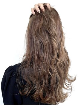 バロン ビューティー バイ フー 自由が丘(BARON Beauty by 風) BARON Beauty ロング×ベージュ／ブリーチ／ダブルカラー／韓国