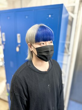 ホワイト 梅田(white) ＊マッシュウルフ×ブルー