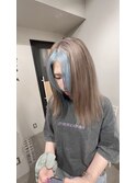 フェイスフレーミング(水色×ベージュ)