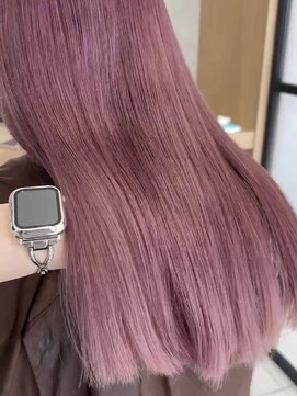 アース 小松店(HAIR&MAKE EARTH) ピンクベージュ_ケアブリーチ_暖色カラー_透明感
