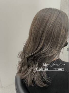 プレジールバイラファブリック(PLAISIR by LA FABRIQUE) PLAISIR/佐々木　馴染ませハイライト　ケアブリーチ　草加